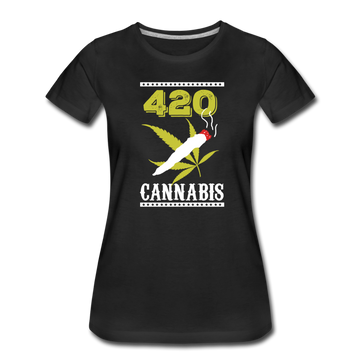 Frauen Premium T-Shirt - 420 cannabis - Schwarz