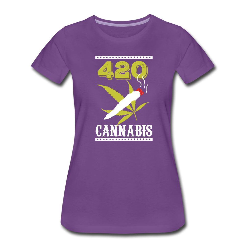 Frauen Premium T-Shirt - 420 cannabis - Lila