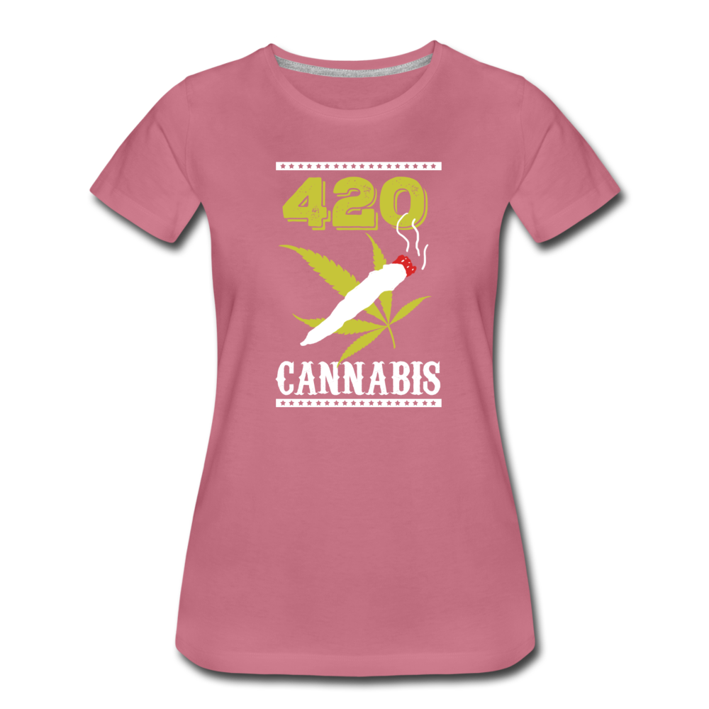Frauen Premium T-Shirt - 420 cannabis - Malve