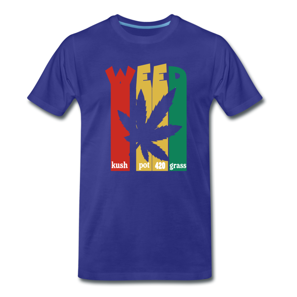 Männer Premium T-Shirt - WEED RETRO - Königsblau