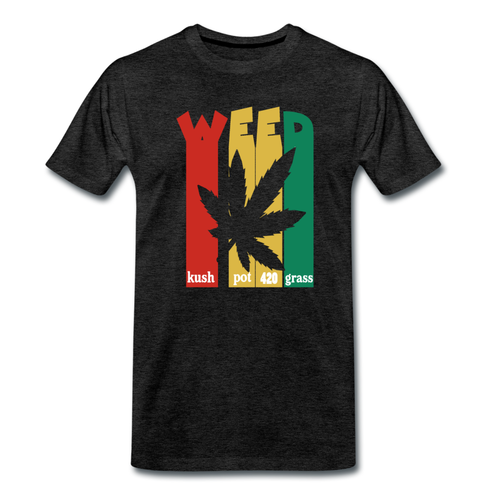 Männer Premium T-Shirt - WEED RETRO - Anthrazit