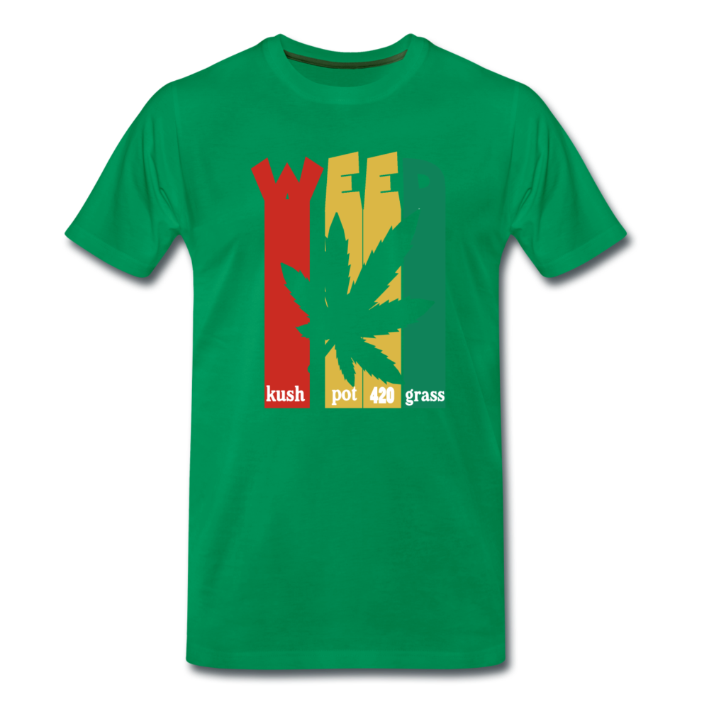 Männer Premium T-Shirt - WEED RETRO - Kelly Green