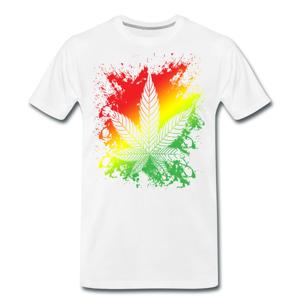 Männer Premium T-Shirt - Weed Reggae - Weiß