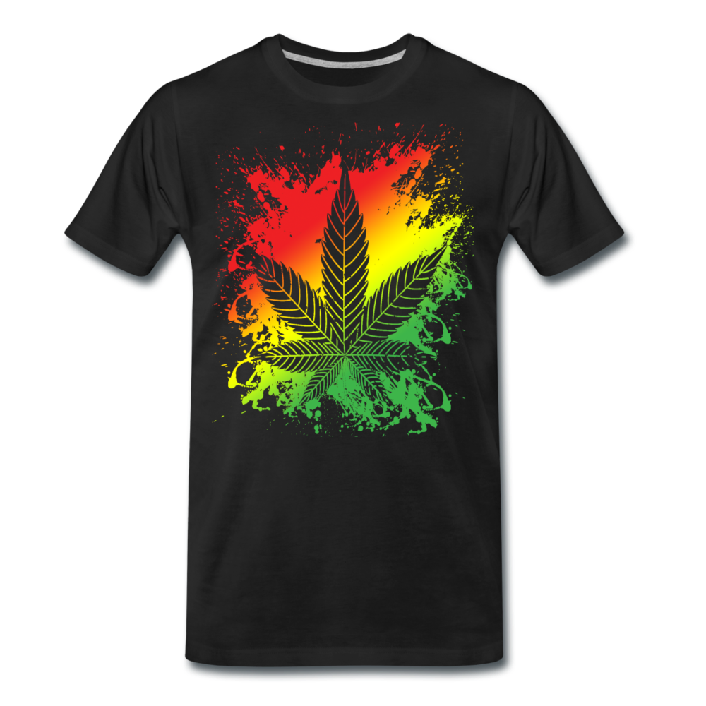 Männer Premium T-Shirt - Weed Reggae - Schwarz