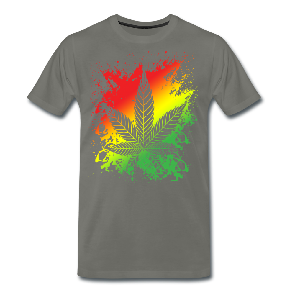 Männer Premium T-Shirt - Weed Reggae - Asphalt