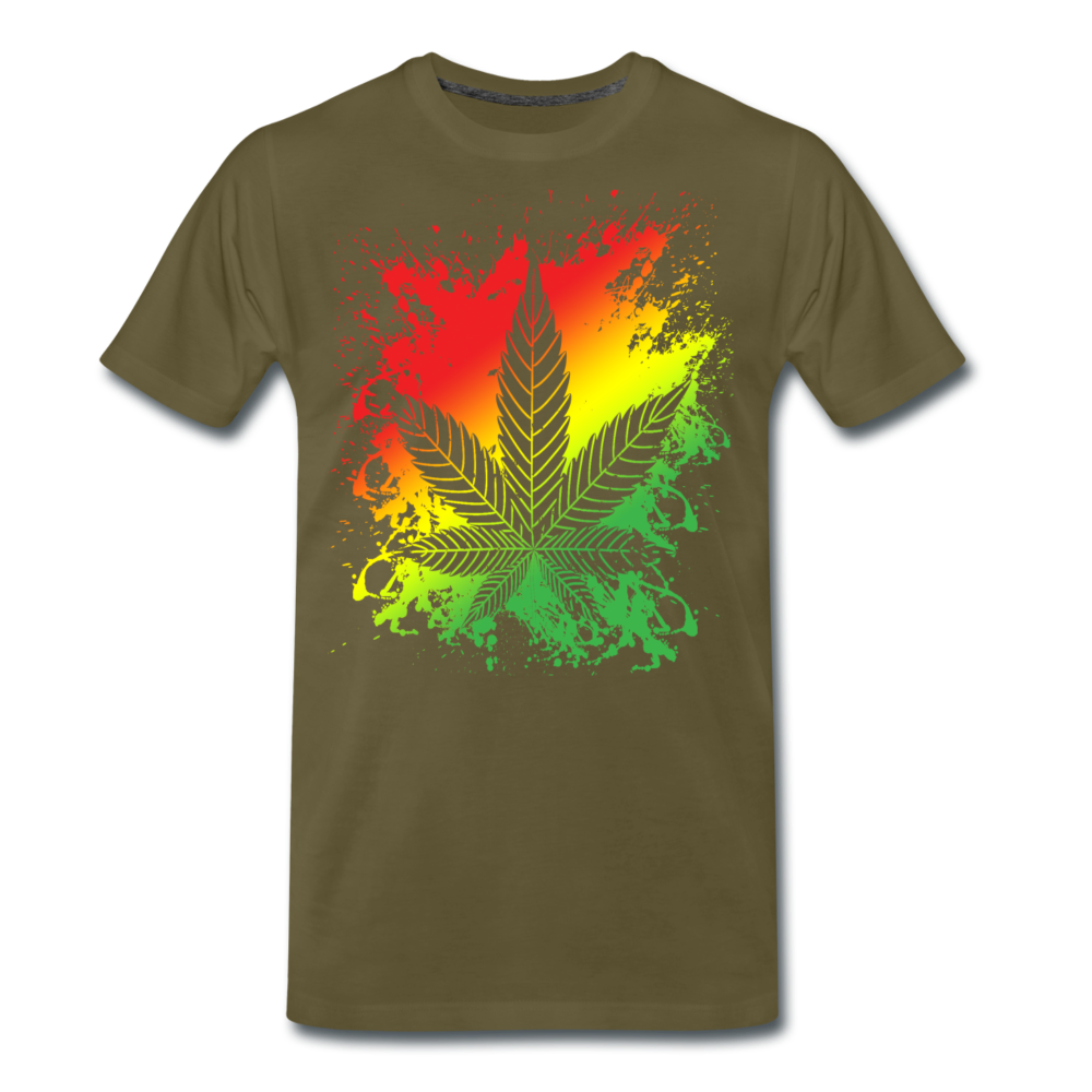 Männer Premium T-Shirt - Weed Reggae - Khaki