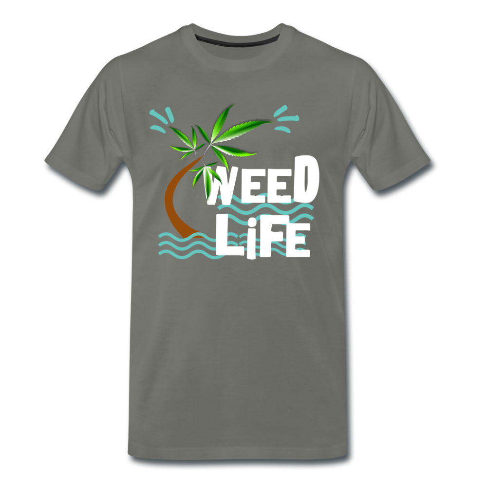 Männer Premium T-Shirt - Weed Life - Asphalt