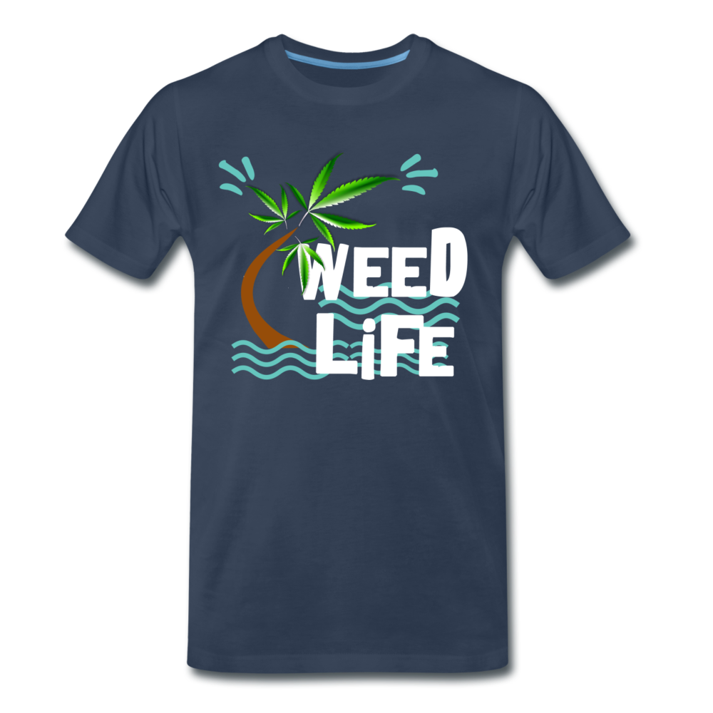Männer Premium T-Shirt - Weed Life - Navy
