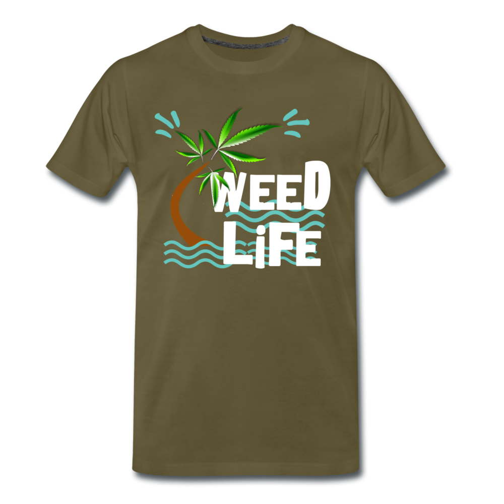 Männer Premium T-Shirt - Weed Life - Khaki