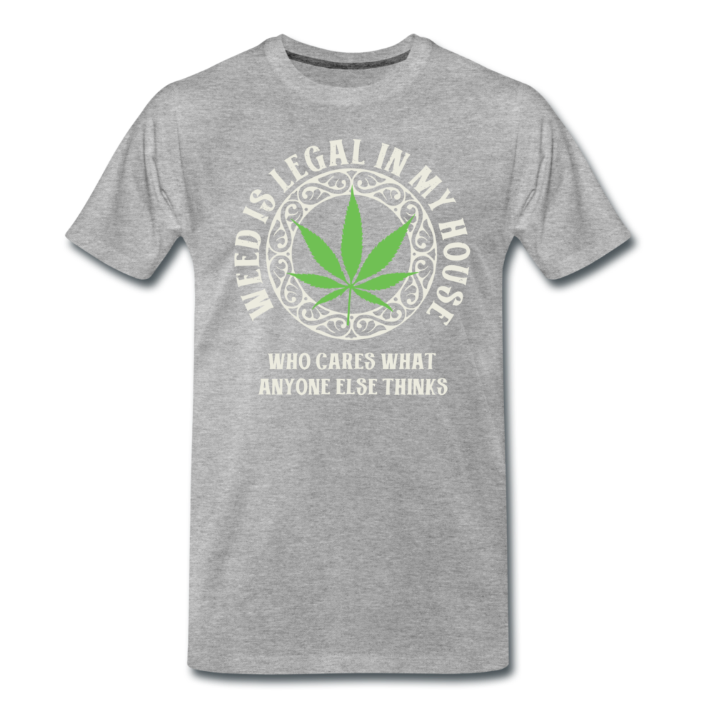 Männer Premium T-Shirt - Weed is legal - Grau meliert