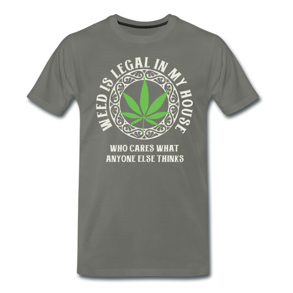 Männer Premium T-Shirt - Weed is legal - Asphalt