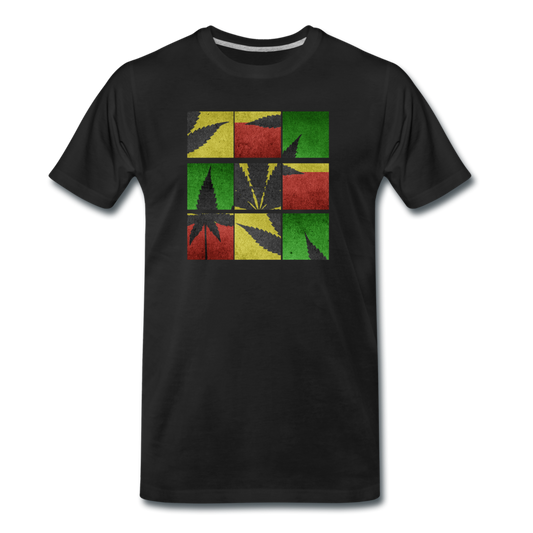 Männer Premium T-Shirt - Weed Puzzle - Schwarz
