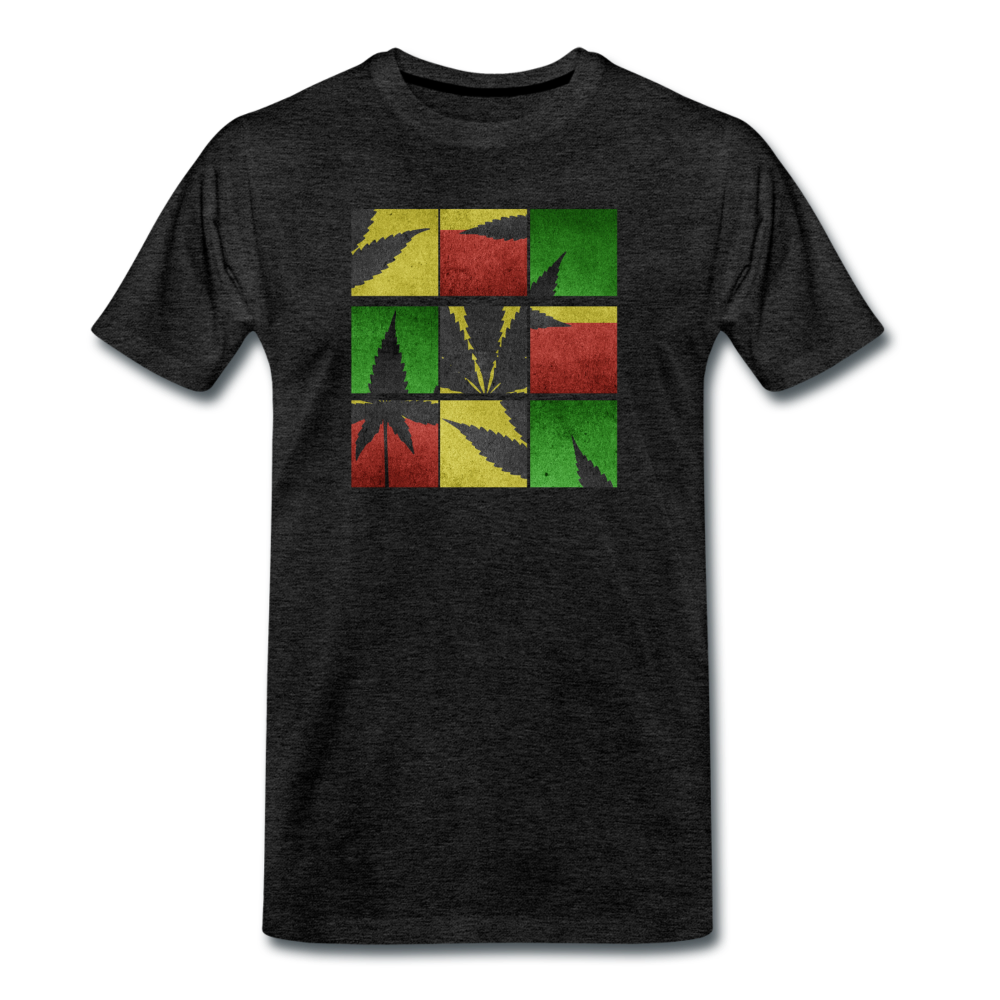 Männer Premium T-Shirt - Weed Puzzle - Anthrazit