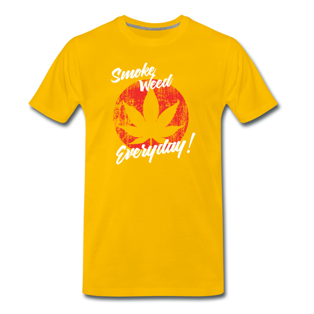 Männer Premium T-Shirt - Weed Everyday - Sonnengelb