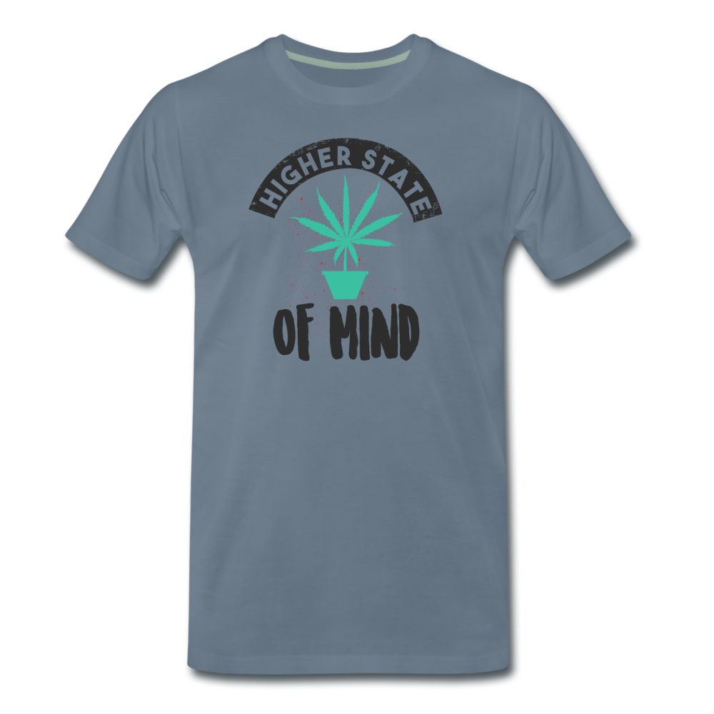 Männer Premium T-Shirt - higher state of mind - Blaugrau