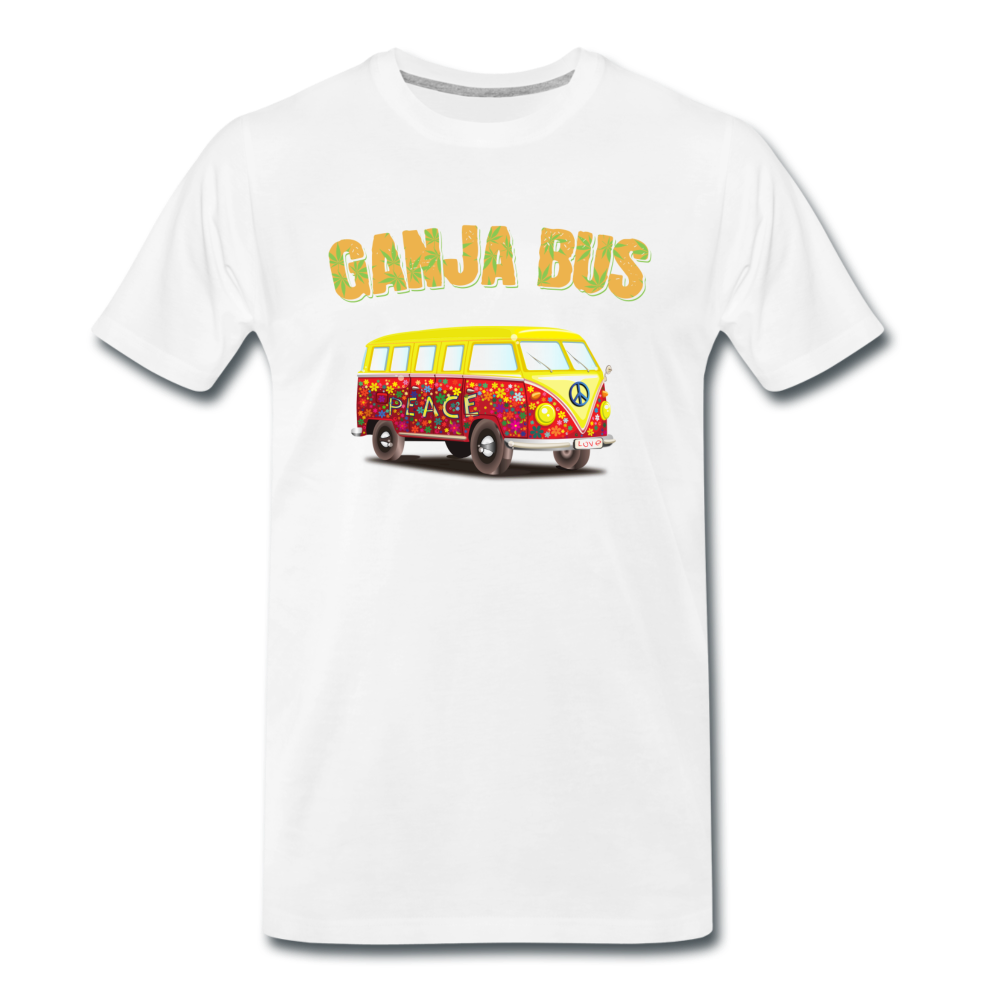 Männer Premium T-Shirt - Ganja Bus - Weiß