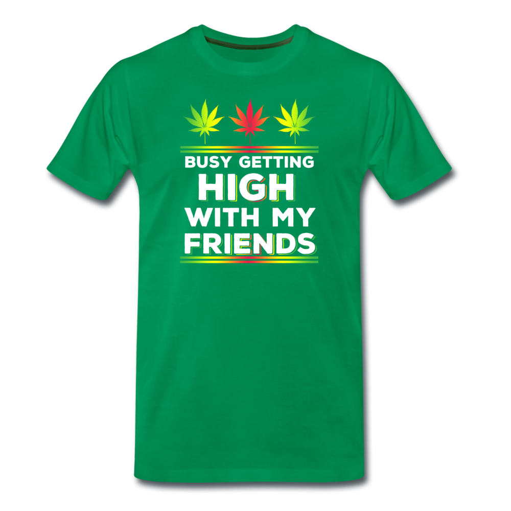 Männer Premium T-Shirt - getting High with friends - Kelly Green