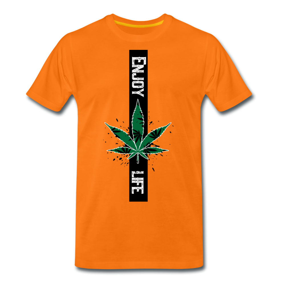 Männer Premium T-Shirt - Enjoy Live - Orange