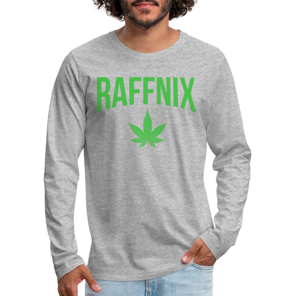 RAFFNIX - Men's Premium Long Shirt - Grau meliert