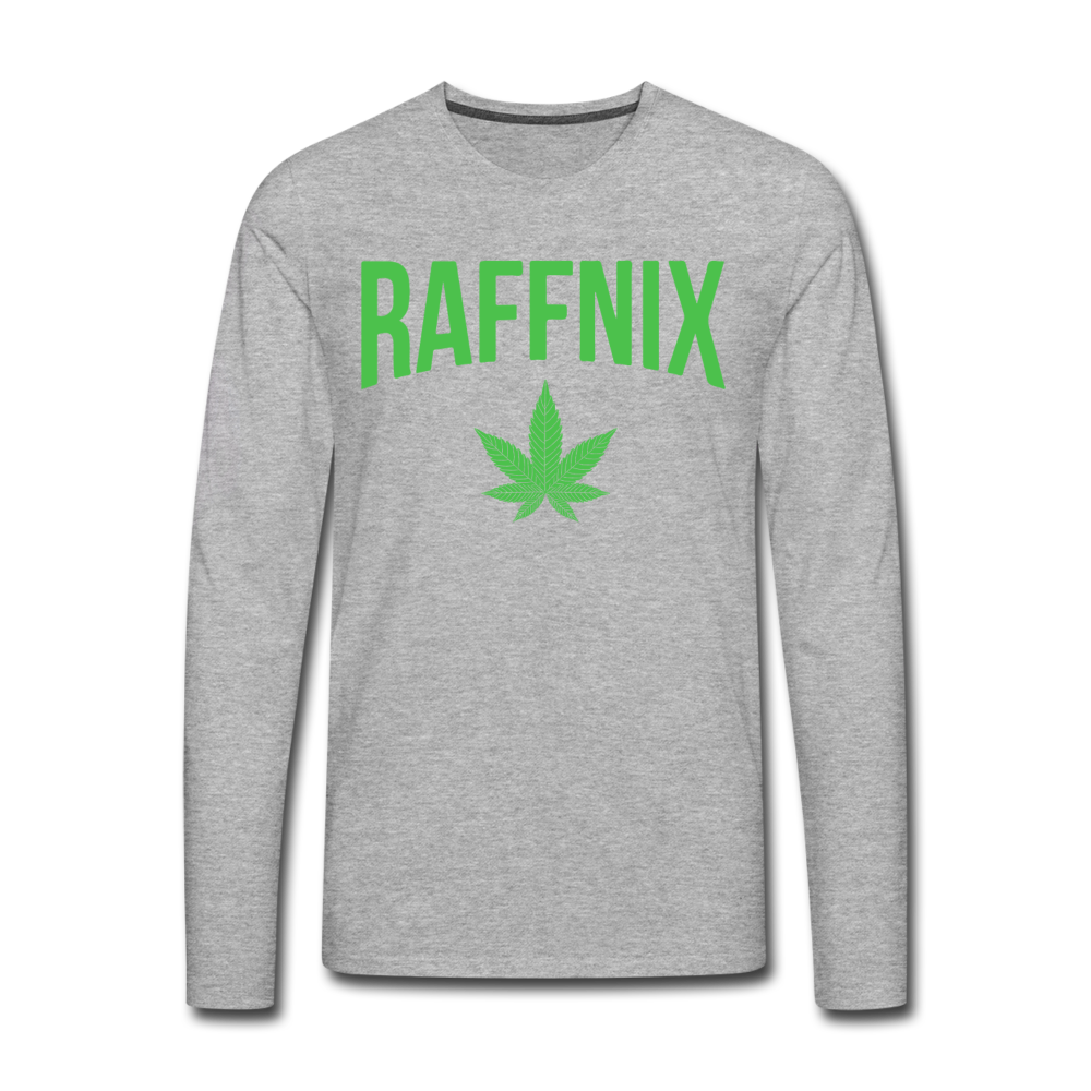 RAFFNIX - Men's Premium Long Shirt - Grau meliert
