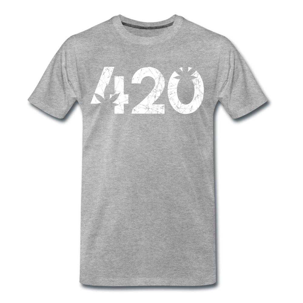 Männer Premium T-Shirt - 420 - Grau meliert