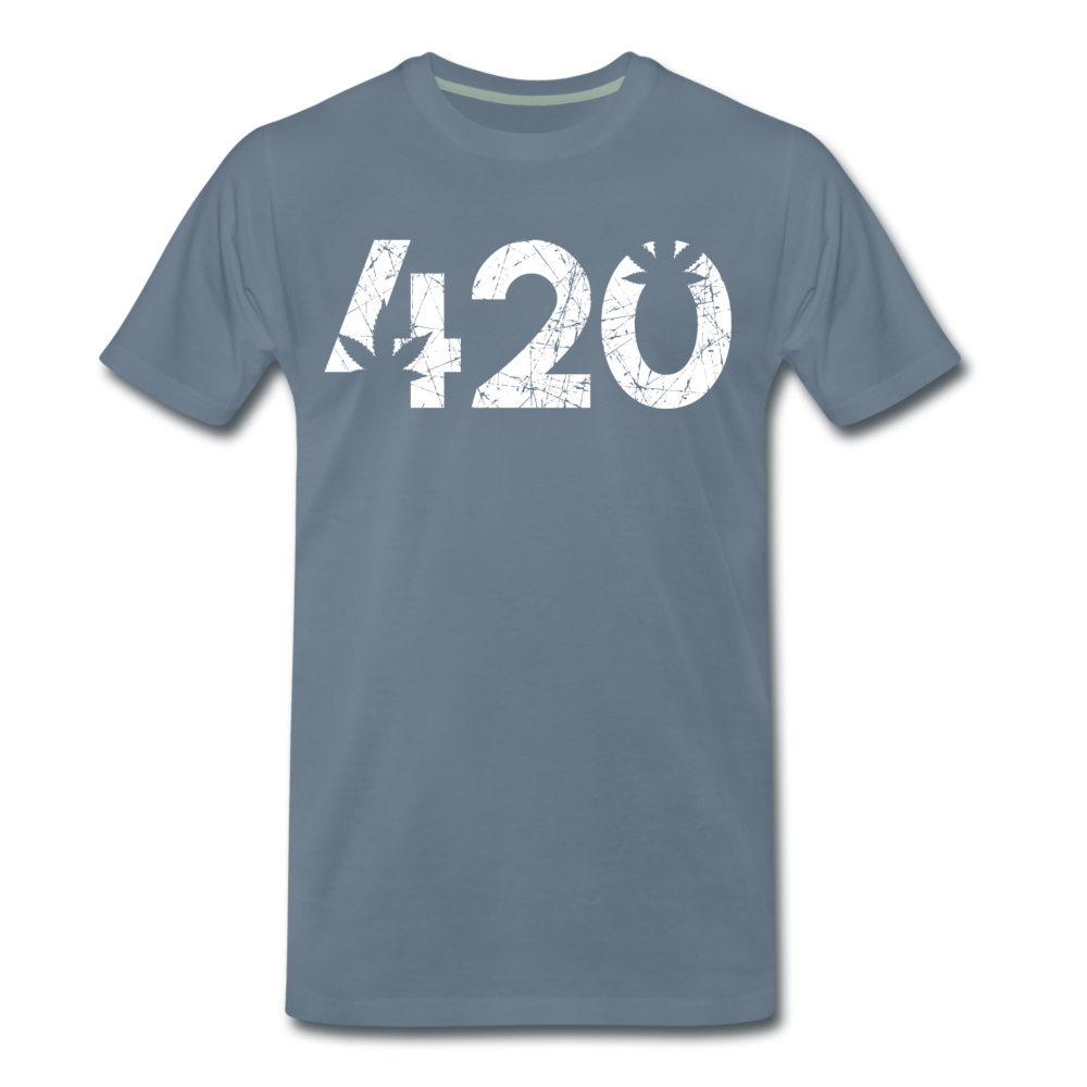 Männer Premium T-Shirt - 420 - Blaugrau