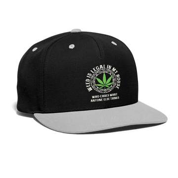 Snapback Cap - Weed is legal - Schwarz/Grau