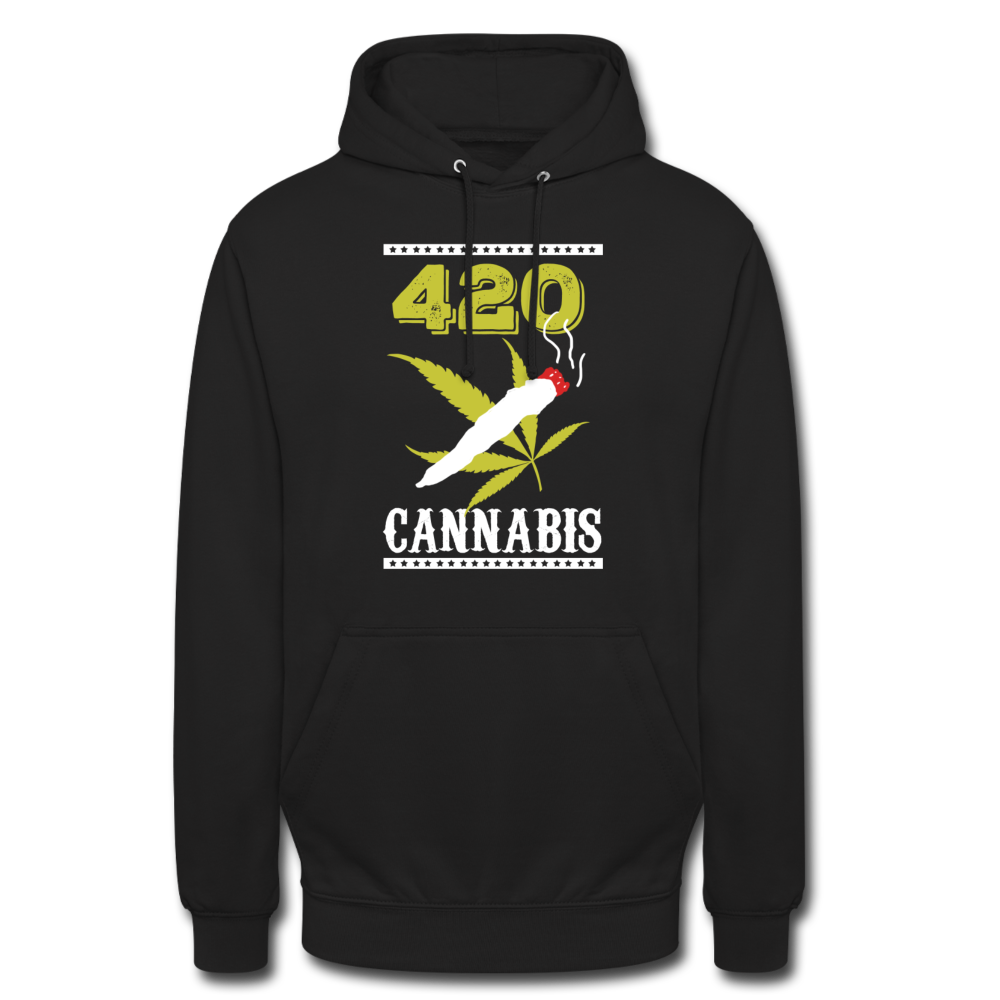 Hoodie Boy und Girl - 420 Cannabis - Schwarz