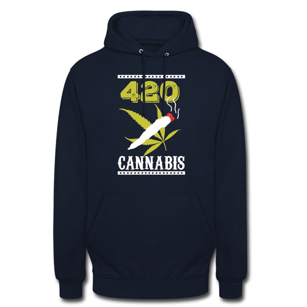 Hoodie Boy und Girl - 420 Cannabis - Navy
