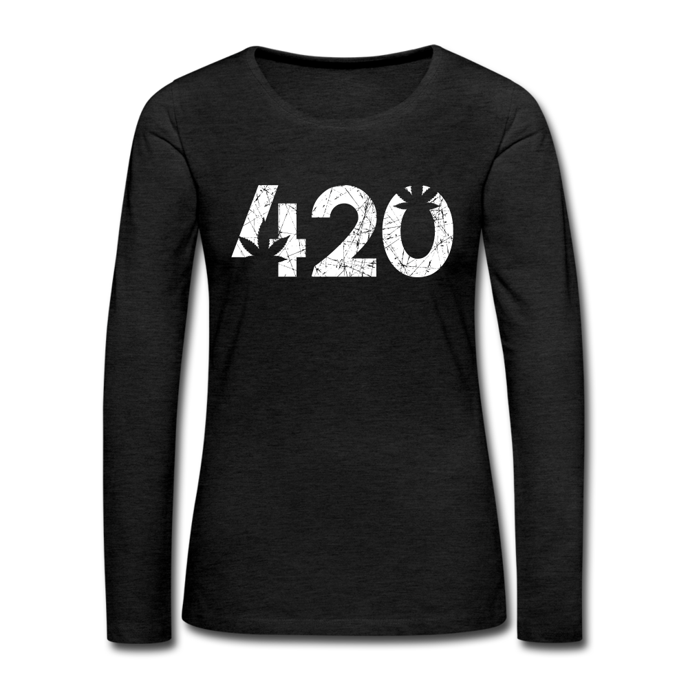 Frauen Premium Long Shirt - 420 - Anthrazit