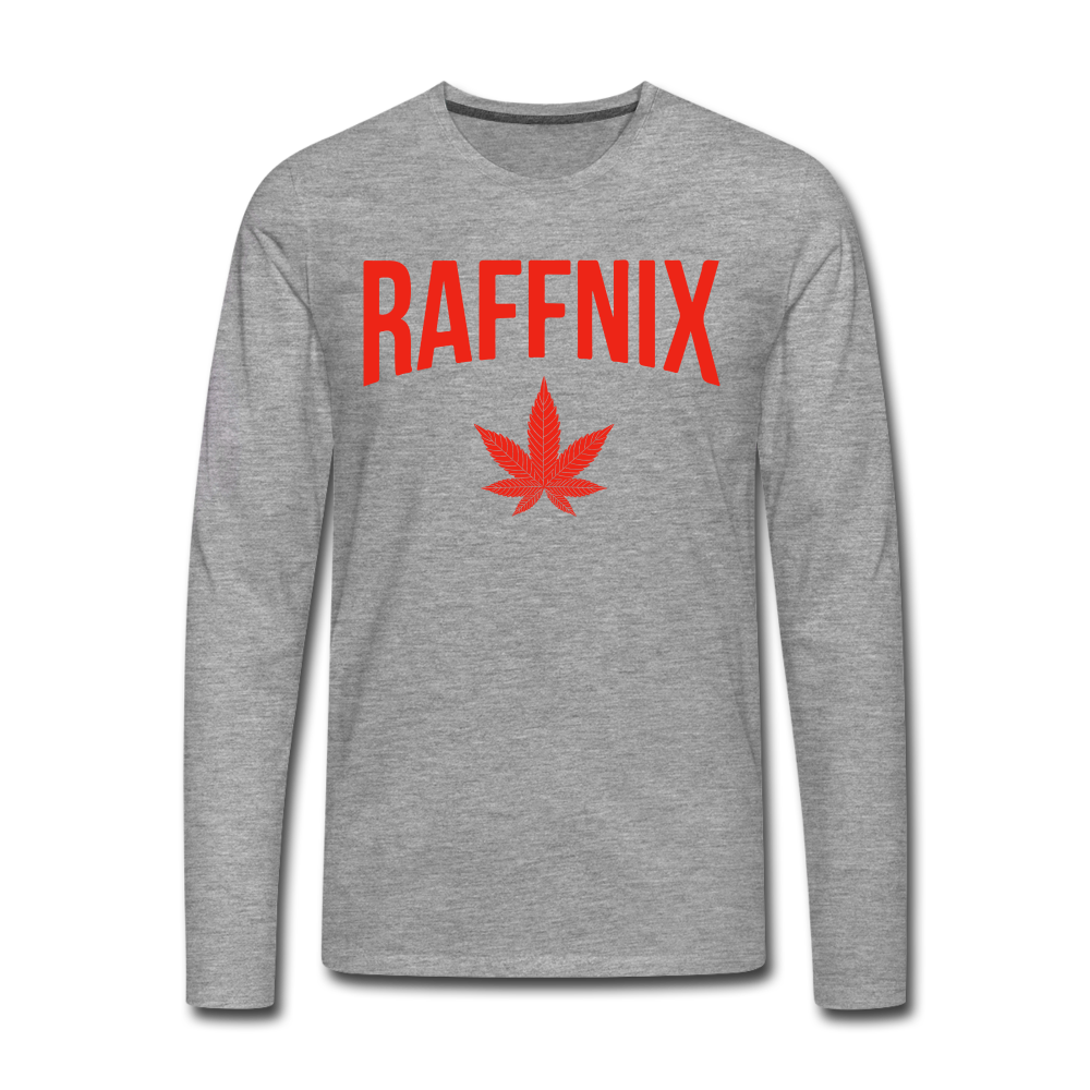 RAFFNIX - Men's Premium Shirt - rot - Grau meliert