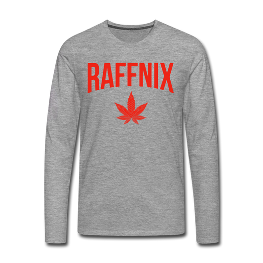 RAFFNIX - Men's Premium Shirt - rot - Grau meliert