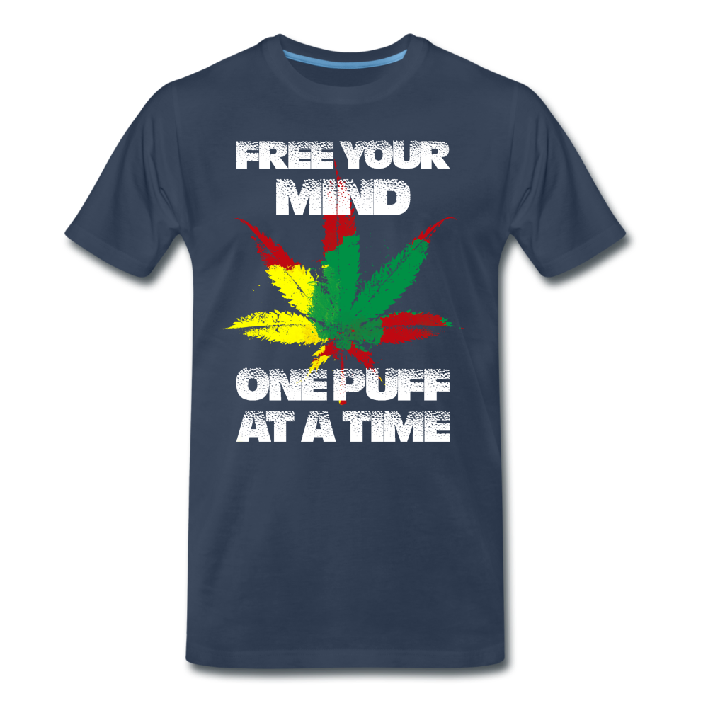 Männer Premium T-Shirt - Free Your Mind - Navy