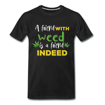 HerrenPremiumT-Shirt-A-friend-schwarz