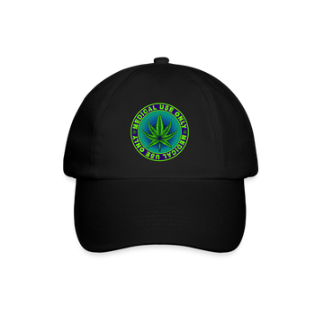 Medical Use Only - Weed Cap Baseballkappe - Schwarz/Schwarz