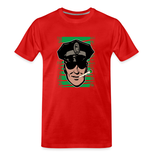 Weed Police - Herren Weed Shirt - Rot
