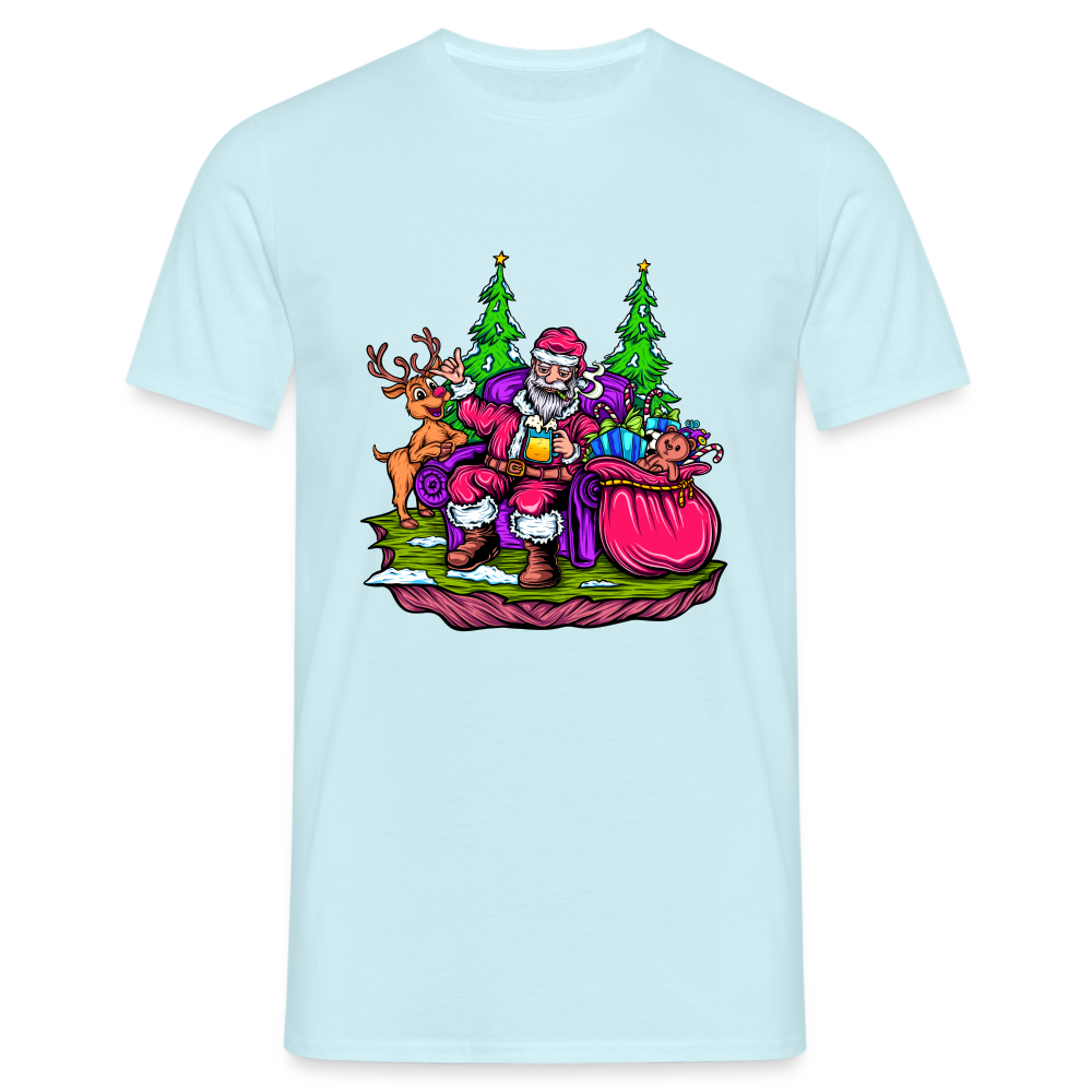 Stoned Santa - Herren Weed Shirt - Sky