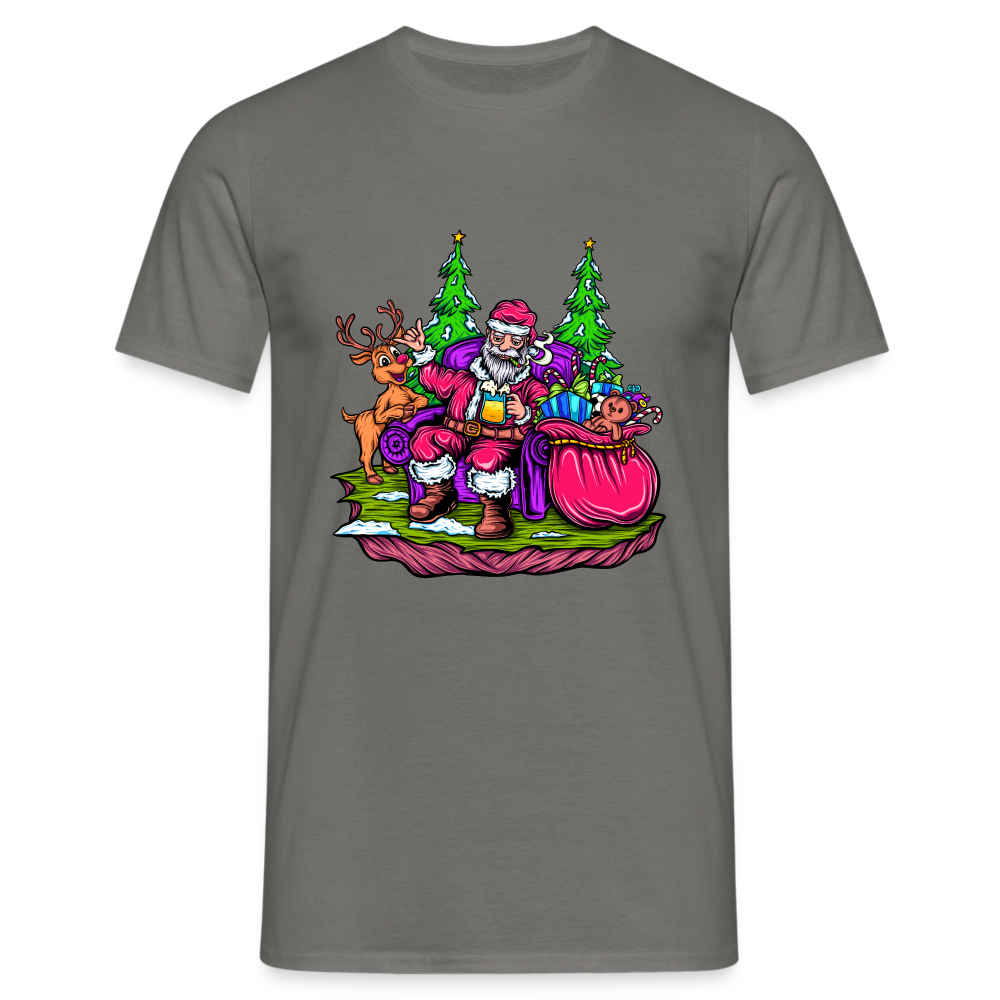 Stoned Santa - Herren Weed Shirt - Graphit