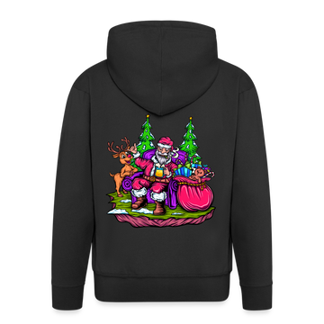 Stoned Santa - Herren Weed Kapuzenjacke - Schwarz
