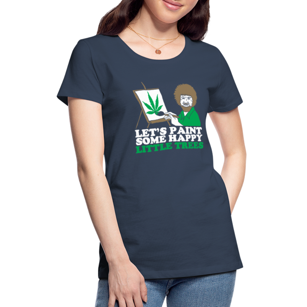 Let's Paint - Frauen Weed Shirt - Navy