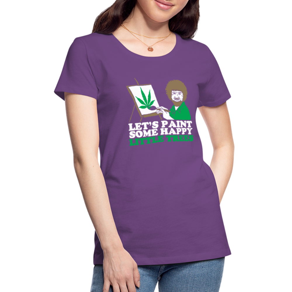 Let's Paint - Frauen Weed Shirt - Lila