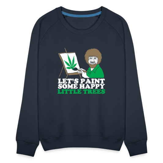 Let's Paint - Frauen Weed Pullover - Navy