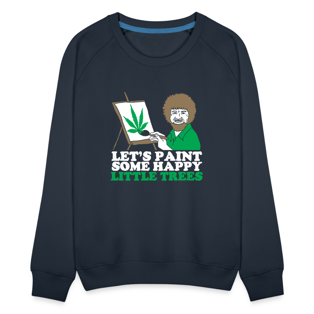 Let's Paint - Frauen Weed Pullover - Navy