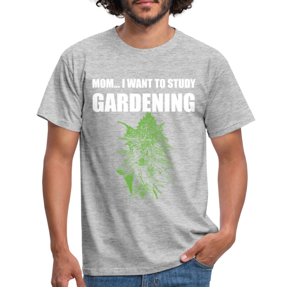Study Gardening - Männer Weed Shirt - Grau meliert