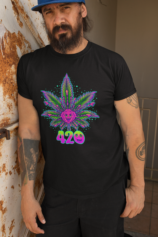 Smile & 420 - Herren Weed Shirt