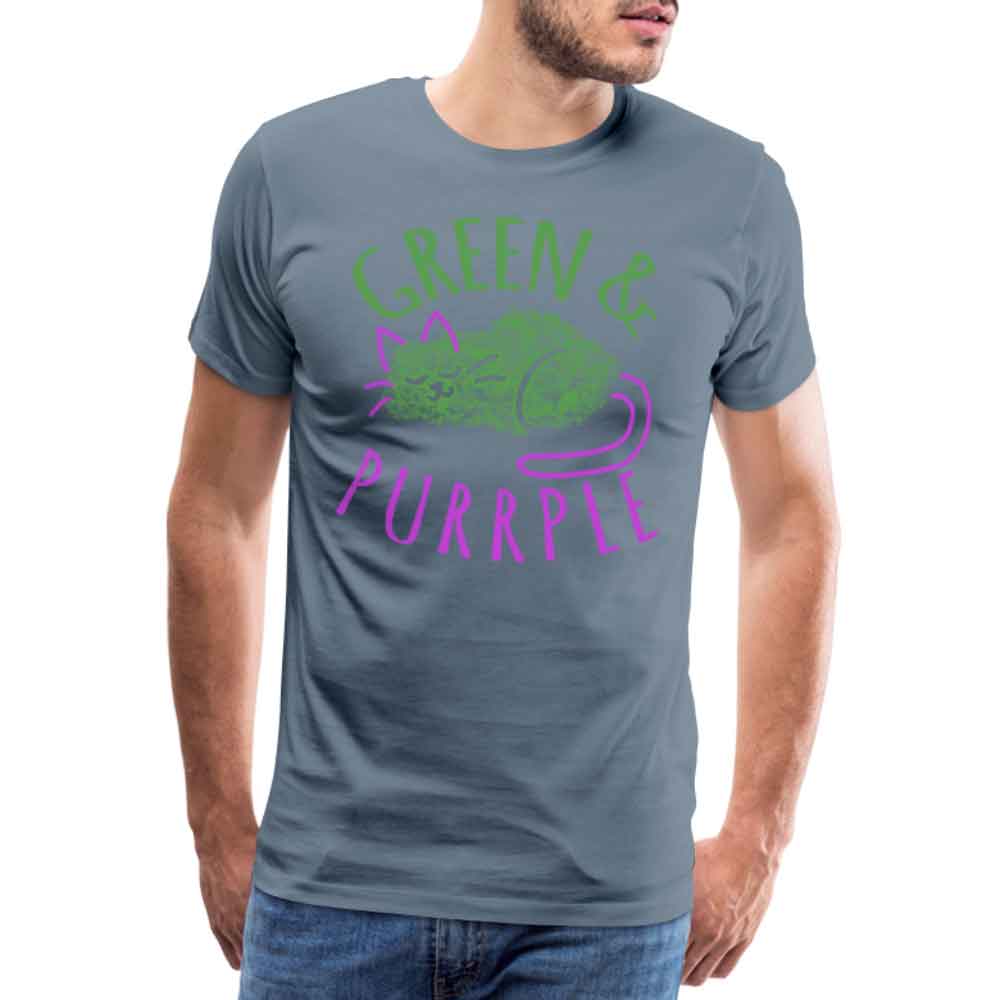 Green & Purple - Männer Premium T-Shirt 